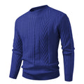 Herren Grobstrickpullover mit Zopfmuster und Rundhalsausschnitt R&B