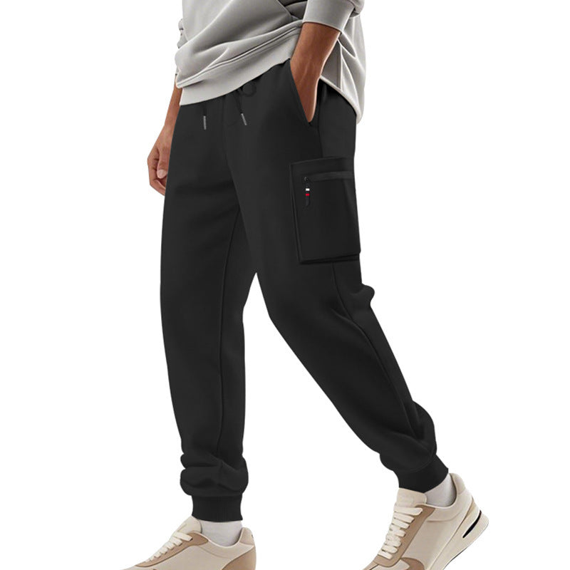 Herren Sportliche Jogginghose mit praktischen Seitentaschen und verstellbarem Bund R&B