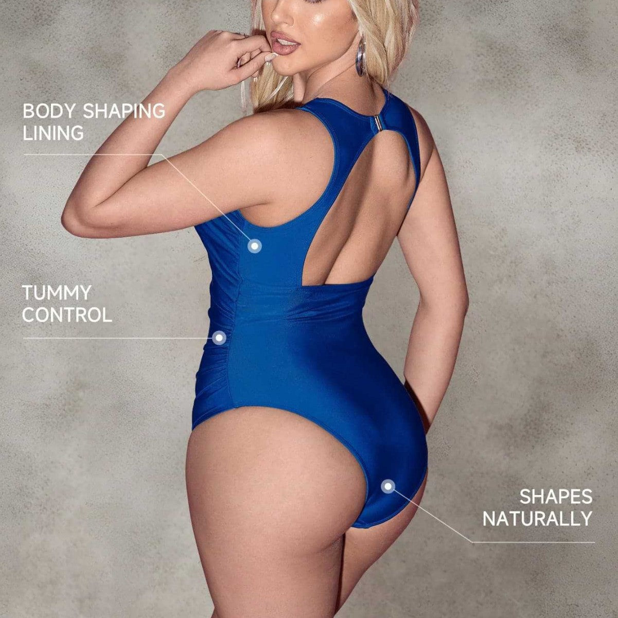 Damen Einteiliger Badeanzug mit figurformendem Schnitt R&B