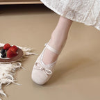 Damen Ballerinas mit eleganter Schnalle und zarter Spitzenborte R&B