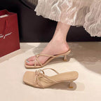 Damen elegante Sandalen mit modischen Riemen und hochhackigem Absatz R&B
