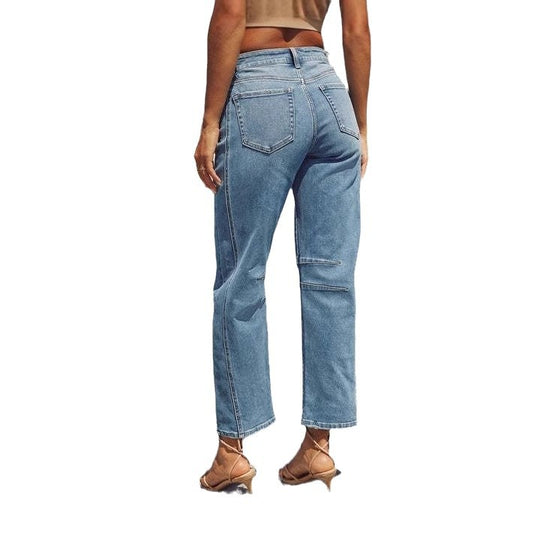 Damen Hochtaillierte Mom-Jeans mit einzigartigem Schnitt R&B
