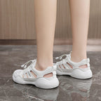 Damen Atmungsaktive Sport Sneakers mit elastischen Schnürsenkeln R&B
