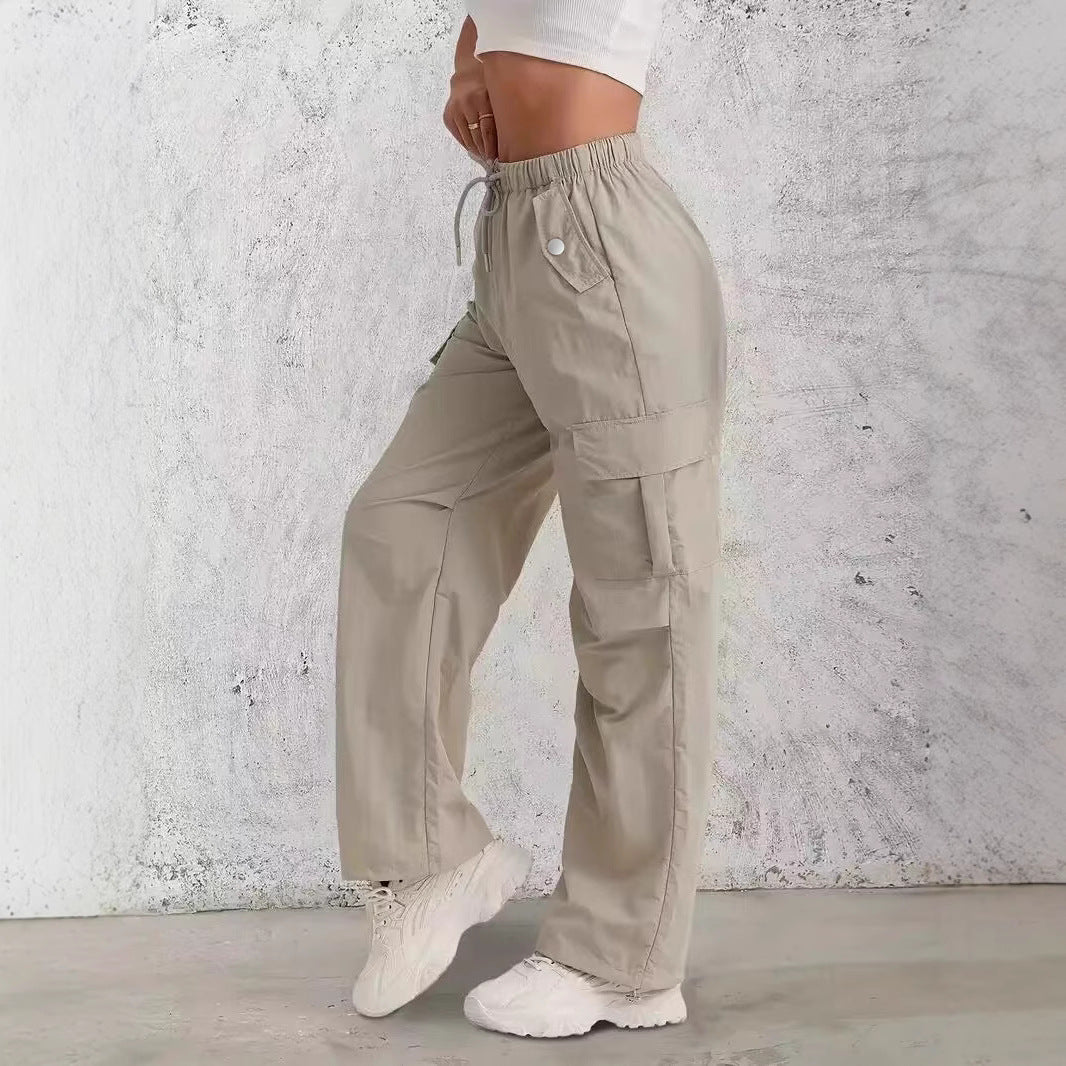 Damen Cargo-Hose mit seitlichen Taschen und elastischem Bund R&B