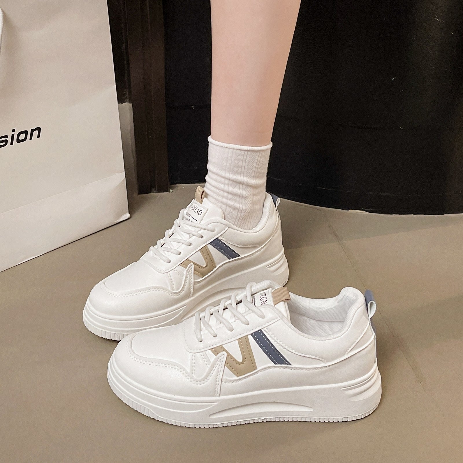 Damen Hohe Plattform-Sneaker mit orthopädischer Dämpfung und stylischem Design R&B