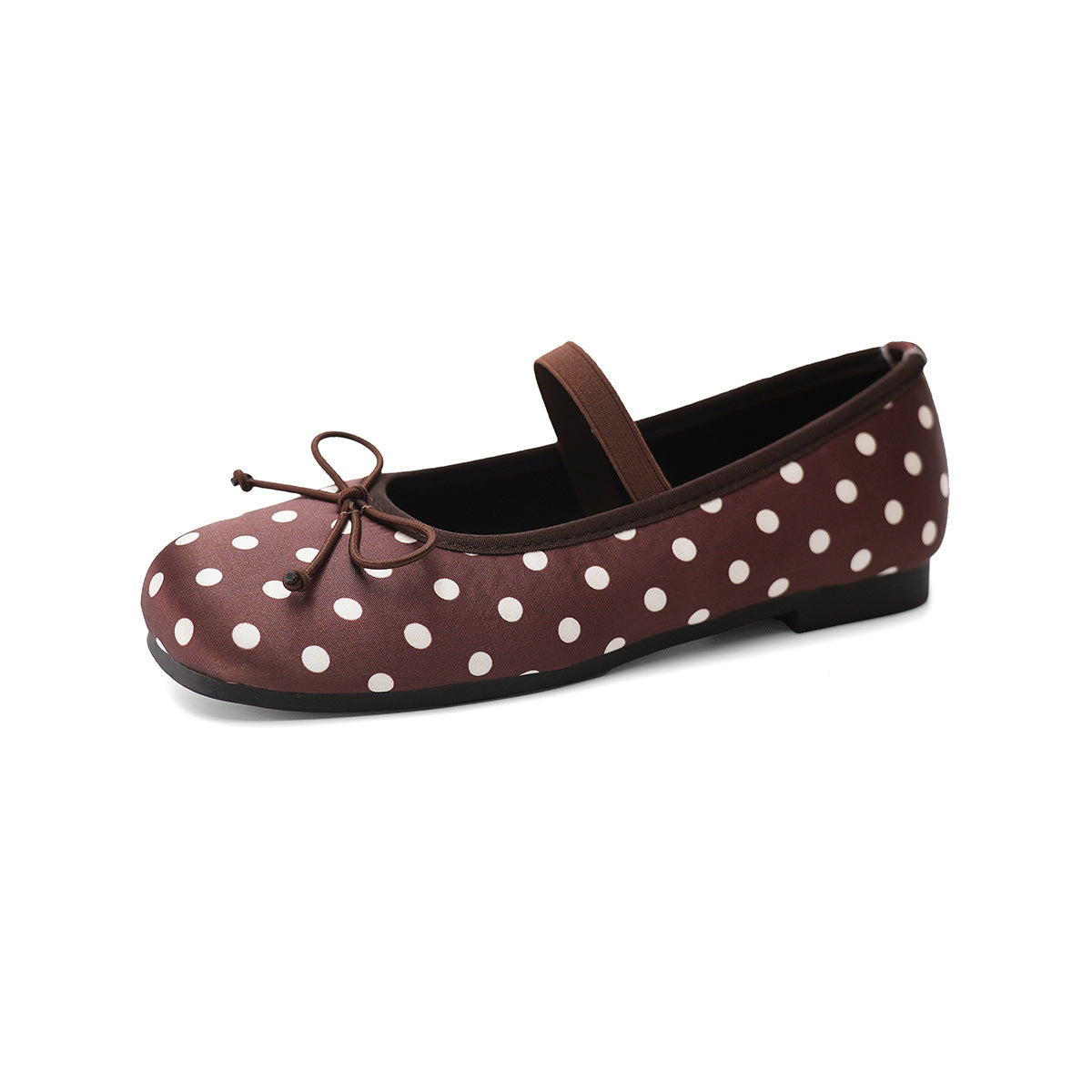 Damen Ballerinas mit modischem Punkte-Design und elastischem Riemen