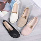 Damen atmungsaktive Slip-On Ballerinas aus luftdurchlässigem Material