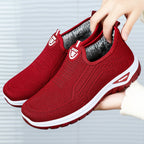 Damen Bequeme Slip-On Freizeitschuhe mit atmungsaktivem Strickdesign R&B