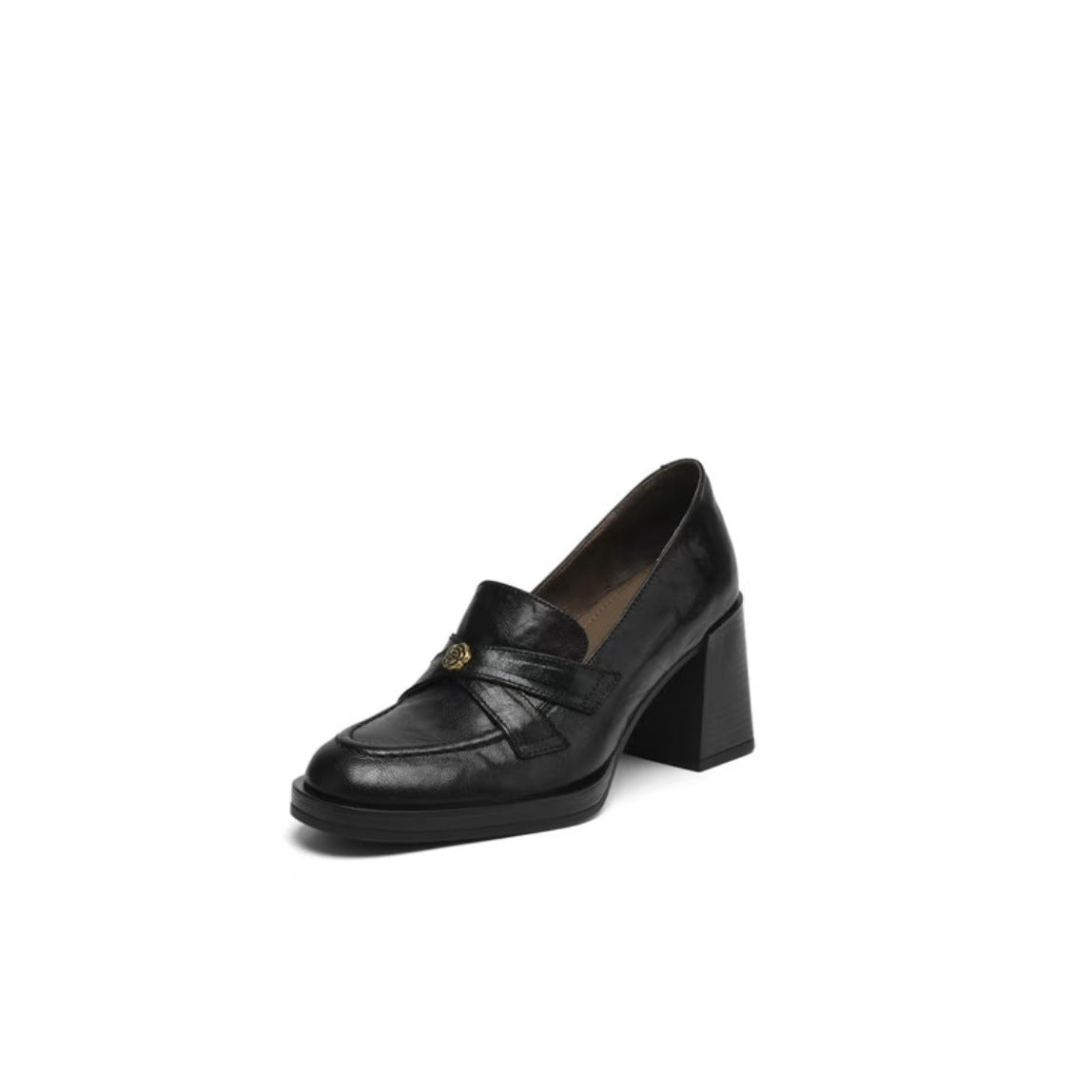 Damen Elegante Mokassins mit modischem Blockabsatz R&B