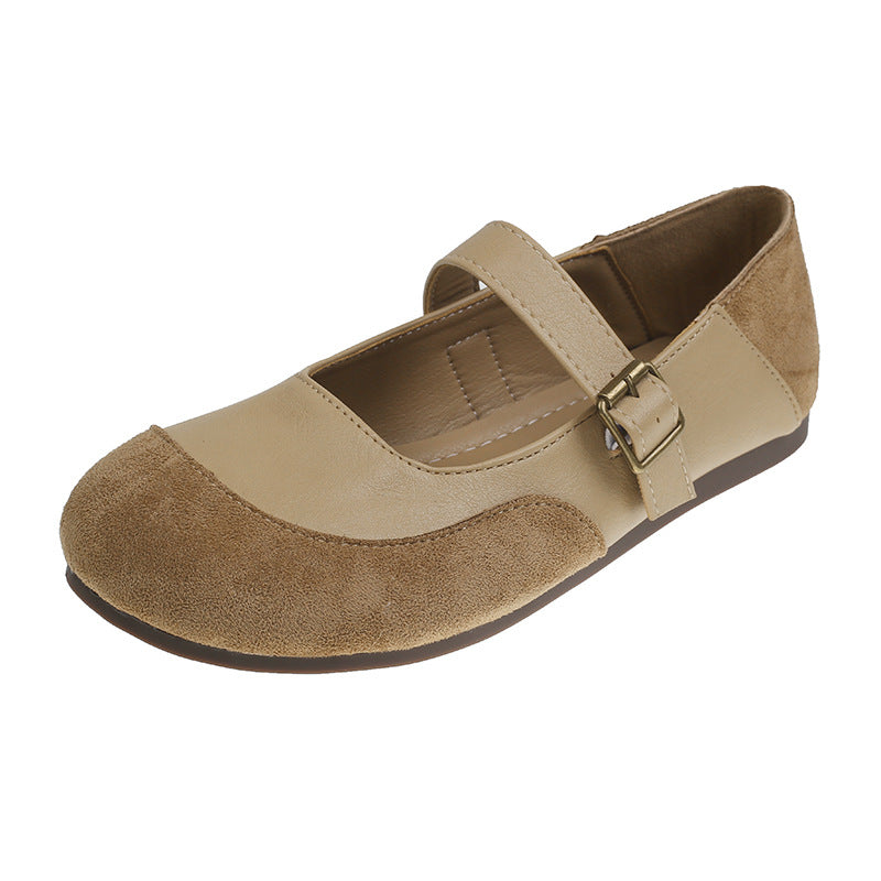 Damen schicke Ballerinas mit verstellbarem Riemen und elegantem Wildlederbesatz R&B