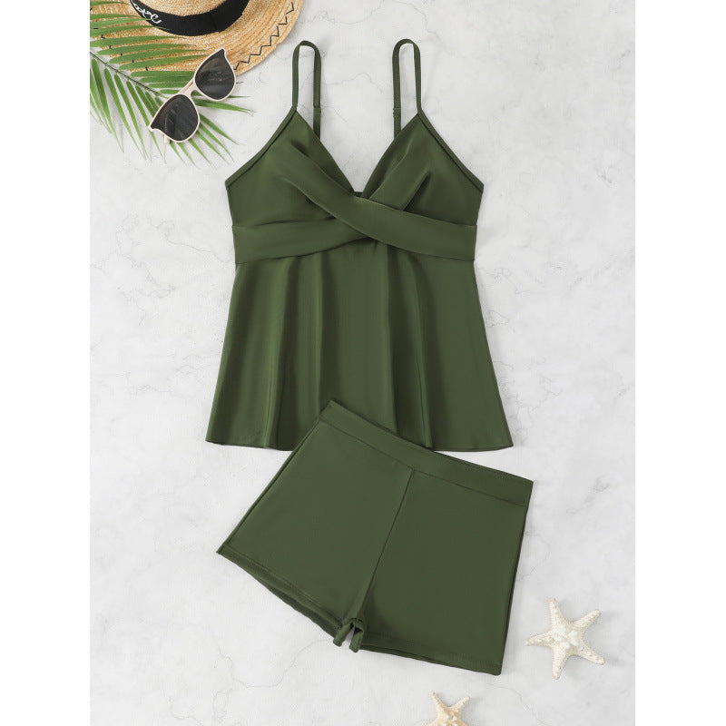 Damen Tankini-Set mit zauberhaften Punkten und modischem Schnitt R&B
