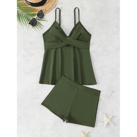 Damen Tankini-Set mit zauberhaften Punkten und modischem Schnitt R&B