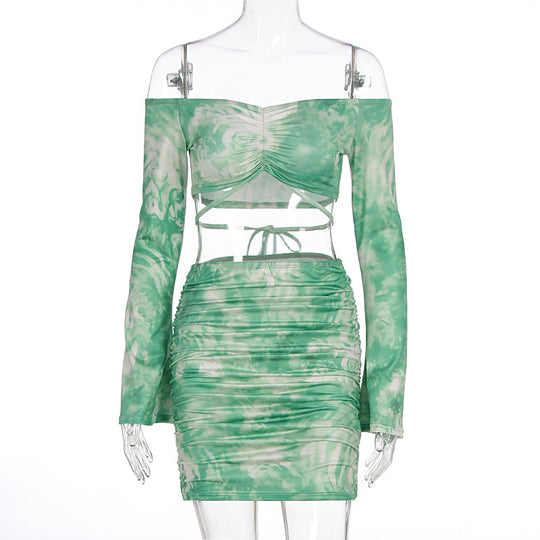 Damen Raffiniertes Minikleid mit Off-Shoulder Design und Raffung R&B