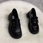 Damen Stilvolle Loafers mit modischem Schnallenverschluss