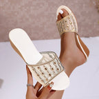Damen modische Keilsandalen mit verziertem Riemen R&B