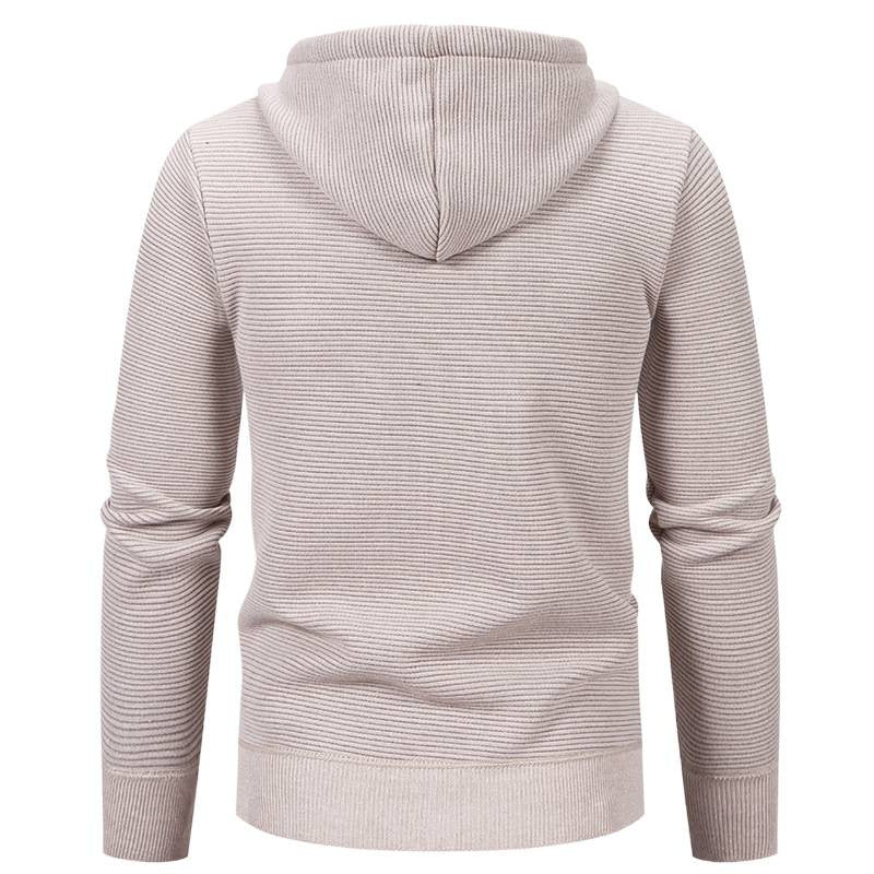 Herren moderne Kapuzenjacke mit strukturiertem Design und praktischen Taschen R&B