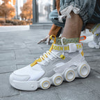 Damen Streetwear High-Top Sneakers mit innovativem Riemensystem R&B