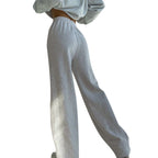 Damen Bequeme Freizeithose mit elastischem Bund und Kordelzug R&B