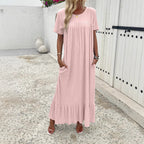 Damen Maxi-Kleid mit praktischem Taschen-Design R&B
