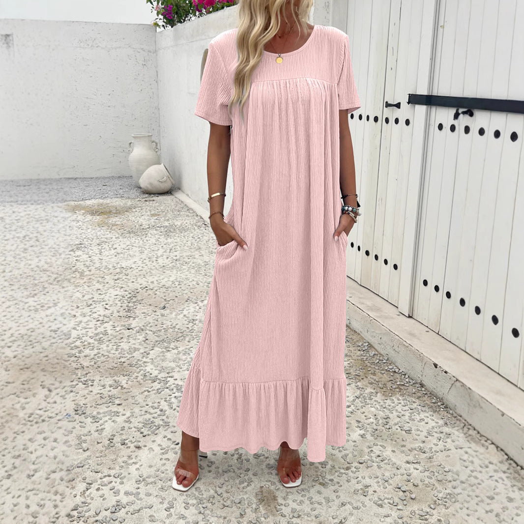 Damen Maxi-Kleid mit praktischem Taschen-Design R&B