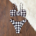 Damen Bikiniset mit Rüschen und Vichy-Muster