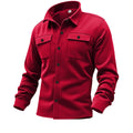 Herren lässige Button-Down Hemdjacke mit zwei seitlichen Brusttaschen und klassischem Kragen R&B