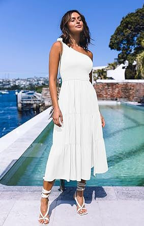 Damen Maxikleid mit ärmellosem Design und elastischem Bustier R&B