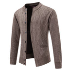Herren Strickjacke mit modernem Rautenmuster