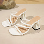 Damen Elegante und modische High-Heel Sandalen mit geometrischem Absatz