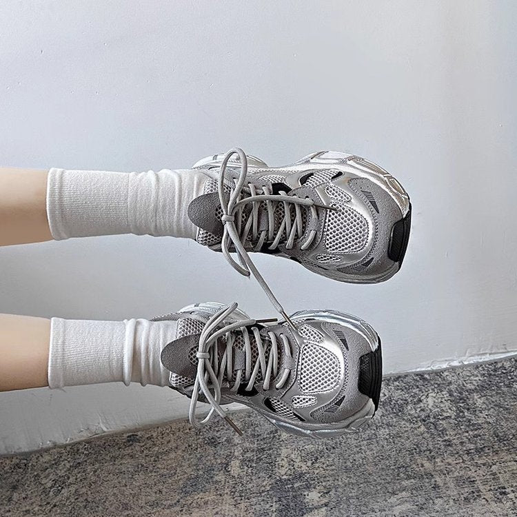 Damen Lauf- und Freizeitsneaker mit atmungsaktivem Obermaterial und gepolsterter Sohle R&B