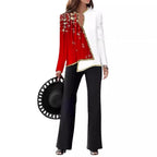 Damen Elegante Statement-Jacke mit asymmetrischem Schnitt und funkelnden Details R&B