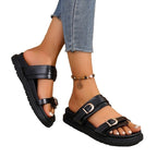 Damen modische Riemensandalen mit verstellbarem Schnallen-Design R&B
