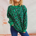 Damen legerer Pullover mit tierischem Muster R&B