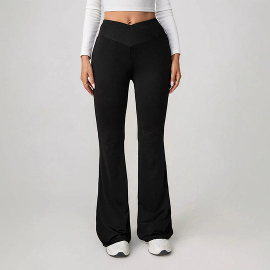 Damen Flared Leggings mit hohem Bund und sportlicher Passform R&B