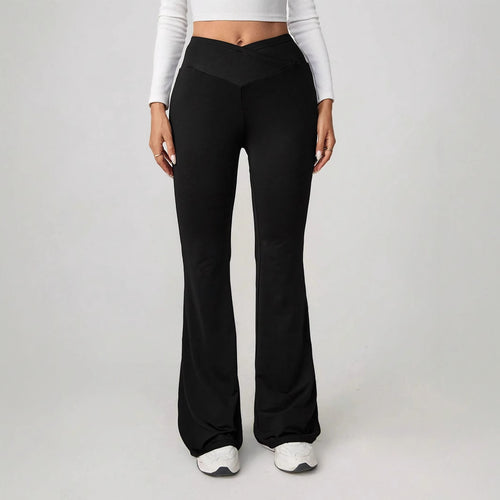 Damen Flared Leggings mit hohem Bund und sportlicher Passform R&B