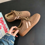 Damen Sneakers aus hochwertigem Wildleder mit sportlichem Schnürdesign