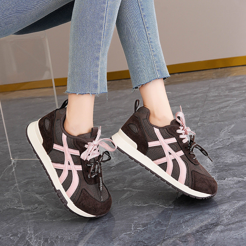 Damen Sportliche Sneaker mit atmungsaktivem Mesh-Obermaterial und dämpfender Sohle R&B