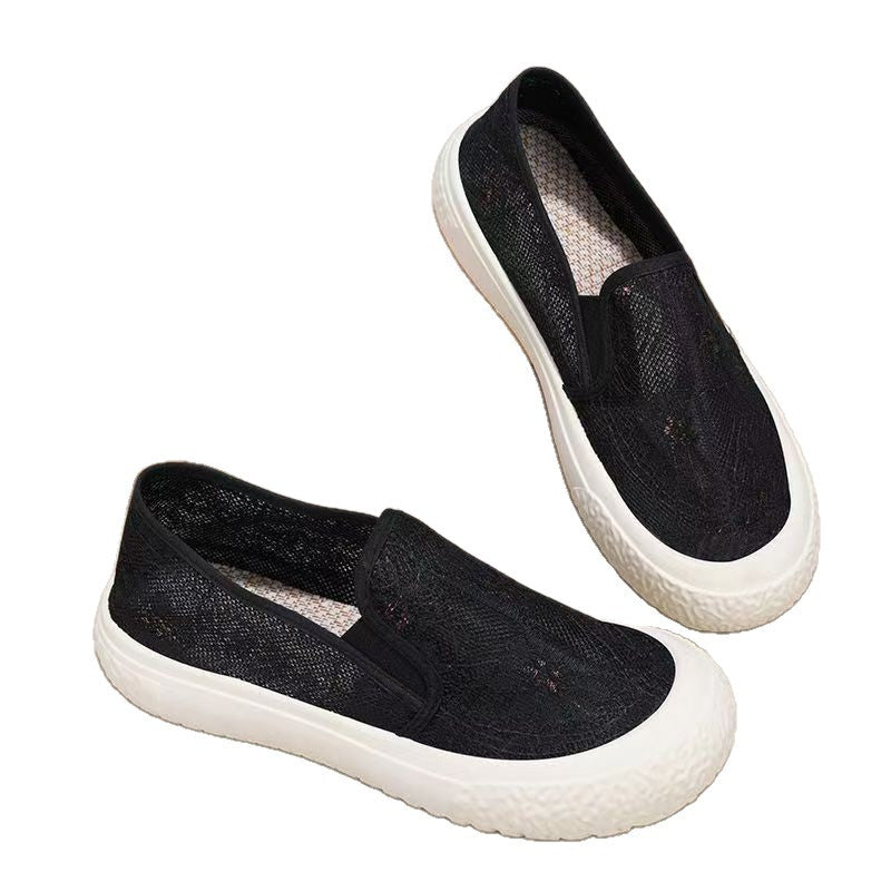 Damen Slip-On Schuhe mit zartem Spitzenobermaterial R&B