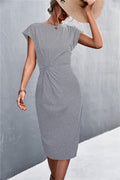 Damen Stretchkleid mit raffinierter Drapierung R&B