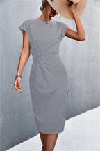 Damen Stretchkleid mit raffinierter Drapierung R&B