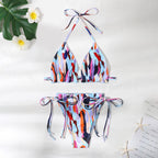 Damen Triangel-Bikini mit verspieltem Design