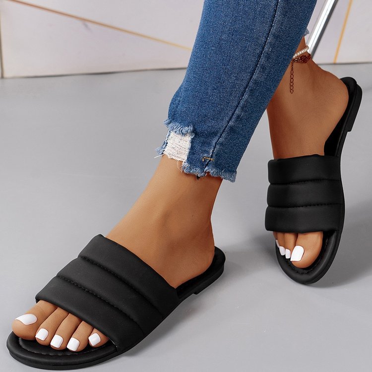 Damen elegante Clogs mit breiten, geflochtenen Riemen R&B