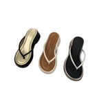 Damen komfortable Zehentrenner-Sandalen mit stützendem Plateau EB