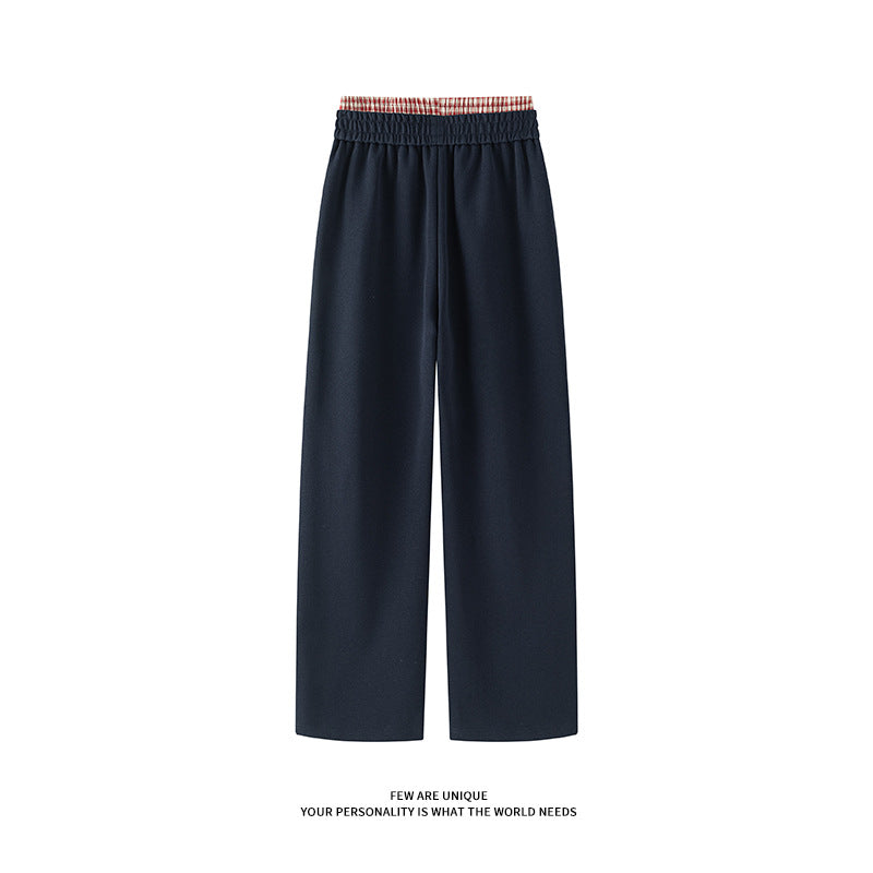 Herren weite Freizeithose aus atmungsaktivem Baumwollmix mit elastischem Bund und seitlichen Taschen R&B