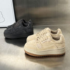 Damen Chunky Sneakers aus hochwertigem Wildleder mit bequemem Fußbett und rutschfester Sohle R&B