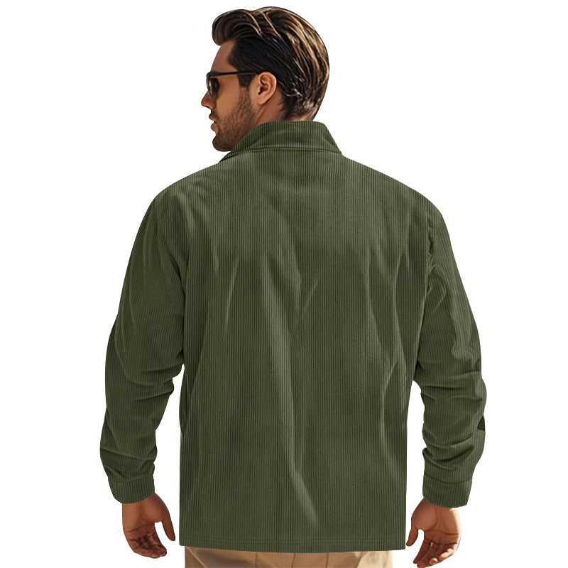 Herren Cordjacke mit praktischen Brusttaschen und strukturiertem Design R&B
