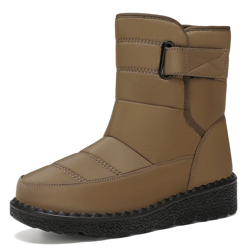 Damen Warm gefütterte Winterstiefel mit verstellbarem Riemen R&B