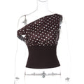 Damen Asymmetrisches Polka-Dot Oberteil R&B