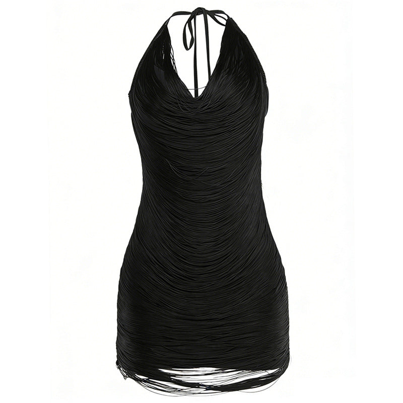 Damen elegantes Strandkleid mit raffinierten Drapierungsdetails R&B
