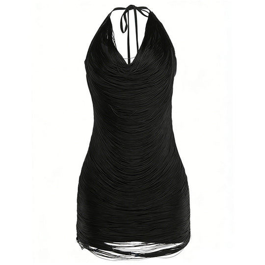 Damen elegantes Strandkleid mit raffinierten Drapierungsdetails R&B